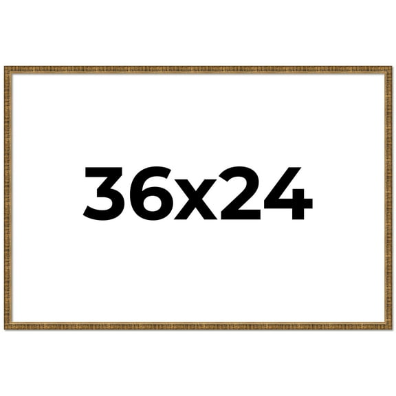 36x24 Frame Gold Picture Frame - Complete Modern Photo Frame Includes UV Acrylic Shatter Guard