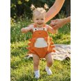 thumbnail image 5 of BemeyourBBs Newborn Baby Girl Boy Summer Clothes Crawfish Lobster Crab Corduroy Romper Overall Halloween Outfits Sleeveless Jumpsuit Playsuit, 5 of 9