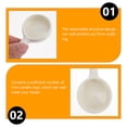 thumbnail image 3 of 8Pcs Small Candle Tray Ceramic Spoon for Home Tealight Holder White Heat Resistant 3.5 inch, 3 of 6