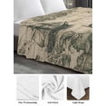 thumbnail image 6 of Medieval Octopus King Size Flat Sheet, Wrinkleproof & Fadeproof Cooling Flat Bed Sheet Only, Vintage Nautical Boat Retro Map Breathable Soft Bedding Top Sheets 105 x 98 Inches, 6 of 8