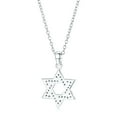 thumbnail image 2 of Bling Jewelry Womens Cubic Zirconia Star of David Pendant Necklace 14K Gold Plated Silver Jewish Gift, 2 of 5