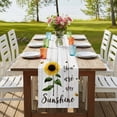 thumbnail image 4 of Table Runners 90 Inches Long Dress Scarves, Sunflowers Farmhouse Coffee/Dining/Kitchen Table Runner for Living Room, Farmhouse Retro Pastoral Floral Wooden Grain 13x90 Inch, 4 of 9