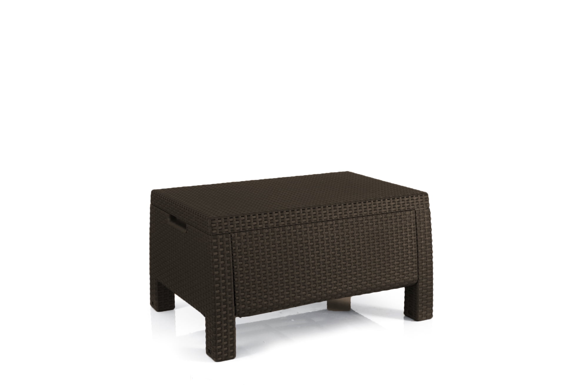 Keter Bahamas Storage Coffee Table Brown, Resin Outdoor Patio Furniture by Keter