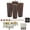 Brown, variant on 6 Inch Wooden Furniture Legs - Set of 4 Solid Wood Replacement Feet for Sofa, Couch, Ottoman, Chair, Cabinet, TV Stand, Wardrobe, Dresser, Loveseat - Mid Century Modern, Square, Black