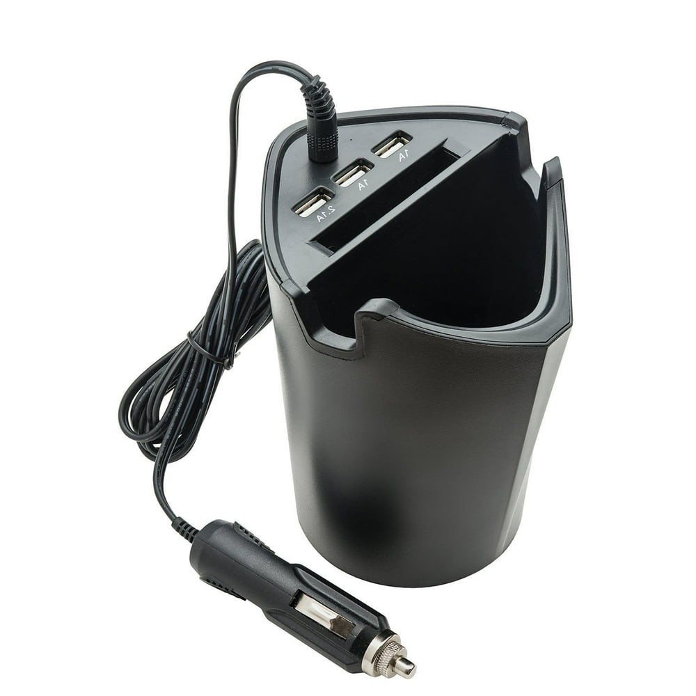 Cup Holder Charger With 3 Outputs ,4.1A USB Output; Intelligent Charge By Itek, Designed to fit