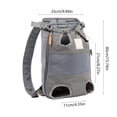 thumbnail image 3 of Foldable Cloth Pet Backpack, Breathable Cat Carrier With Mesh Ventilation and Lockable Zips, for Hiking and Travel, Multi-color, 3 of 6