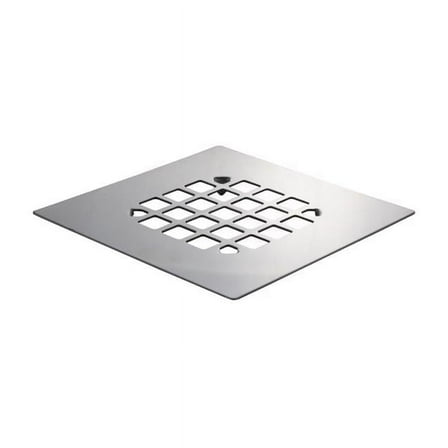 4.25 in. Square Drain Cover, Chrome Gray