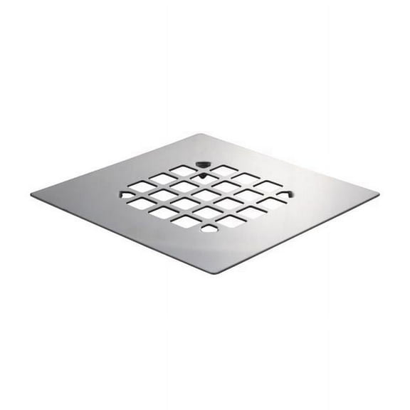 4.25 in. Square Drain Cover, Chrome Gray