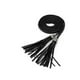 thumbnail image 1 of Cinturones delgados trenzados con flecos para mujeres Inspire Chic, negros, 132 cm/52 pulgadas, 1 of 7