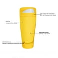 thumbnail image 4 of Shin Guard Manches de Protection pour le Soccer, Respirant Antidérapant Extensible pour Adolescents Adultes Jaune, 4 of 8