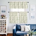 thumbnail image 2 of Forest Animal Kitchen Curtains Valances and Tiers Set of 3 Vintage Forest Leopard Animal Green Tier Curtains and Valance with Rod Pocket for Small Windows, 27.5"x36", 2 of 9