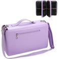 thumbnail image 1 of Art Marker Case-120 Slots Marker Organizer Case with Front Pocket Zipper Closure, 3-Layer Colored Pencil Case for Markers, Colored Pencils or Gel Pens (Purple), 1 of 5