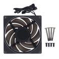 thumbnail image 2 of Case Cooler Fan, 140mm CPU Fan 2000RPM 4 Pin PWM Quiet Silicone Pad  for Computer Black,White, 2 of 7