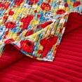thumbnail image 4 of Greenland Home Poppies Modern Watercolor Floral Reversible Quilt Set, All Ages, 3-Piece King/Cal King, 4 of 9