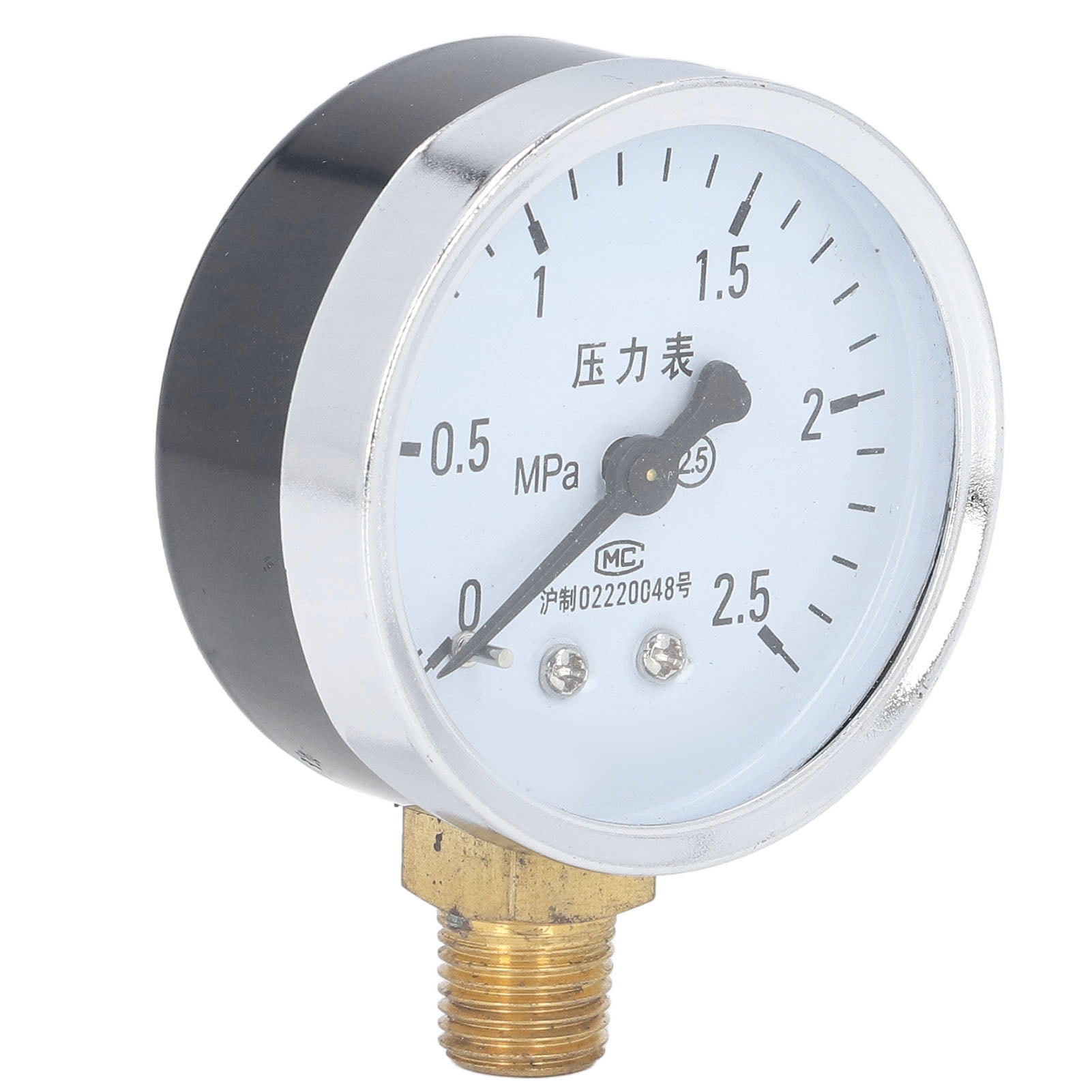 Pressure?Gauge?1/4?Npt??, 1/4in NPT Vacuum?Gauges Minus40 Degrees Celsius  To 70 Degrees Celsius  Transparent Dial Shockproof High Hardness  For Air Pressure For Water Pressure 0 To 2.5Mpa