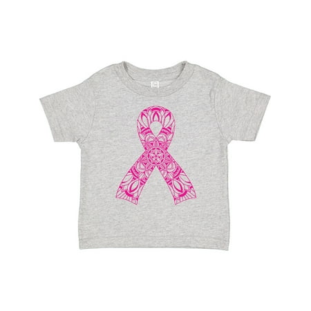 

Inktastic Breast Cancer Awareness Pink Mandala Ribbon Gift Toddler Boy or Toddler Girl T-Shirt