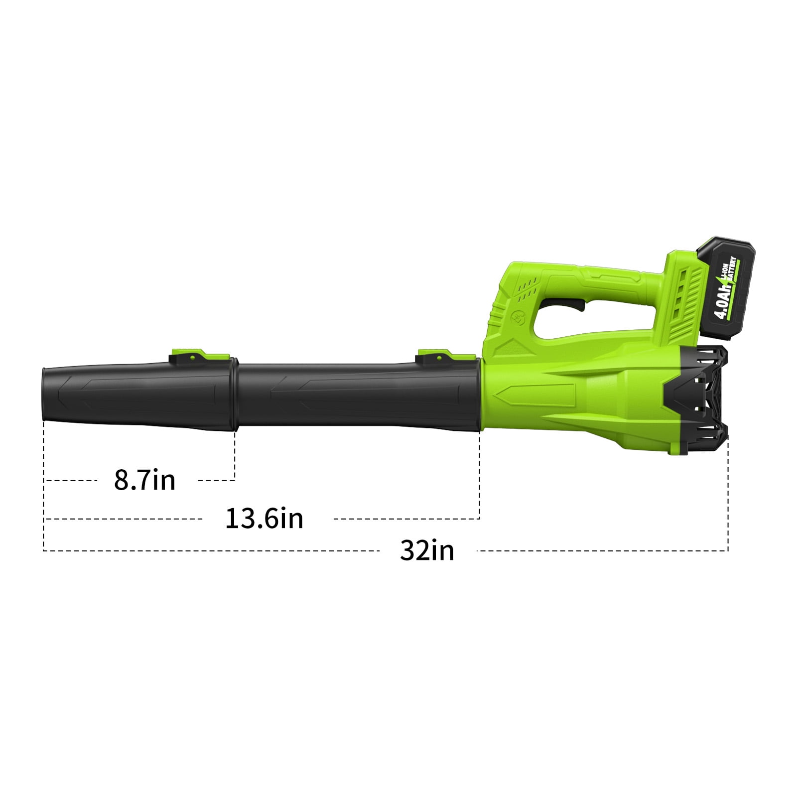 Leaf Blower Cordless, Electric Leaf Blower with 4.0Ah Battery, Charger And Extended Nozzle, 650 CFM & 280 MPH Handheld Battery Blowers, 21V Lightweight Small Leaf Blower for Lawn Care, Garden, Patio