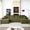 Green, variant on Vanress 124 Inch U Shaped Modular Sectional Sofa, Modern Corduroy Boneless Sofa for Living Room, Upholstered Deep Seat Cloud Sofas Couches, No Assembly Required, Black