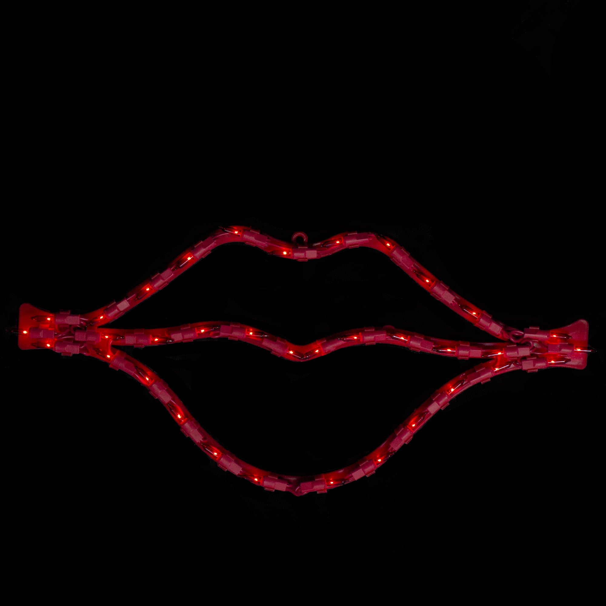 17.5" Lighted Red Lips Valentine's Day Window Silhouette
