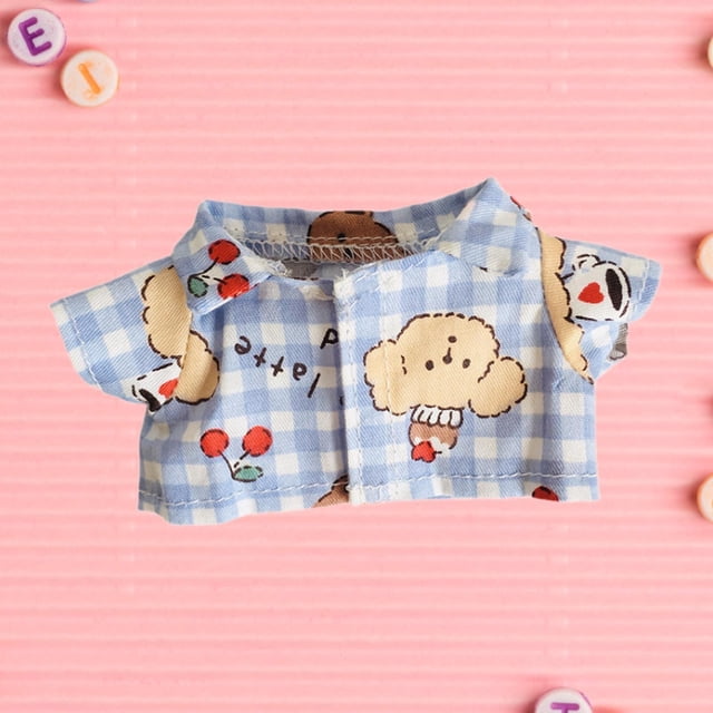Ropa de peluche para muñecas de 15 cm Perfecl Accesorios de moda azul