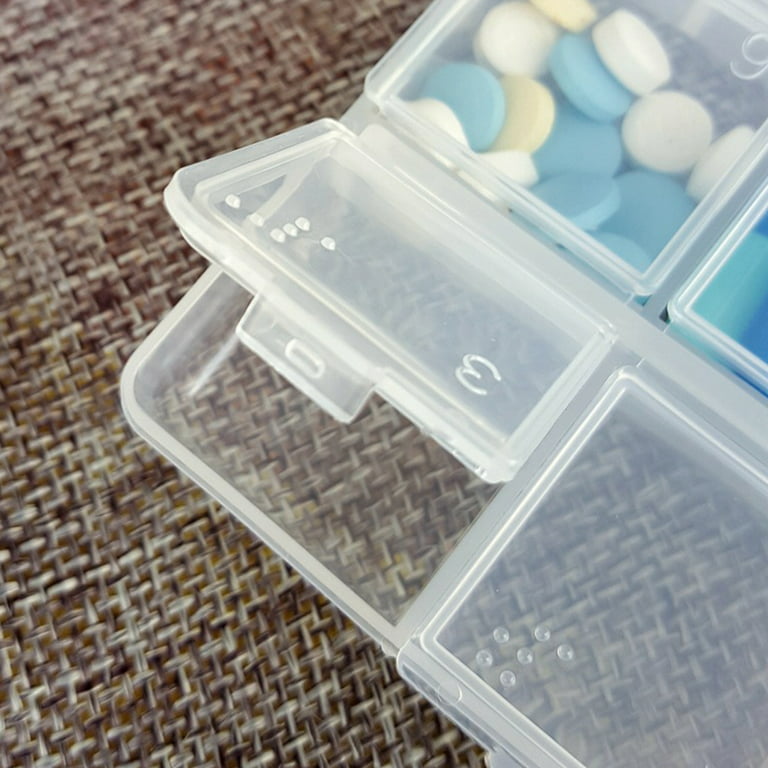  Toyvian First Aid Medicine Cabinet Box Portable Plastic Drug  Pill Holder Divider Storage Case Prescription Bottle Organizer for Home  Office Car Travel (M) : Baby
