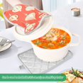 thumbnail image 3 of Yayeee Pot Holders Kitchen Heat Resistant with Pocket 7"x9.8" Cotton Oven Cooking Hot Pads, Beige Christmas Ornaments Pattern, 3 of 7