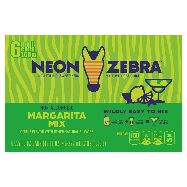 Neon Zebra Margarita Mix, Cocktail Mixers, No Artificial
