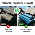 thumbnail image 4 of Golf Cart Seat Covers for 2 Seater,Blue Ocean Microfiber Cart Seat Towel Blanket,Beach Blue Green Stripes Waves Watercolor Absorbent Breathable Non Slip Bench Seats Protector for Golf Course 51"x31", 4 of 9