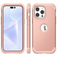thumbnail image 1 of Allytech Phone Case for iPhone 14 Pro 6.1" 2022, Soft TPU Bumper + PC Hard Back [4 Corners] Shockproof Protection Heavy Duty Cover for iPhone 14 Pro 5G, Rosegold, 1 of 8