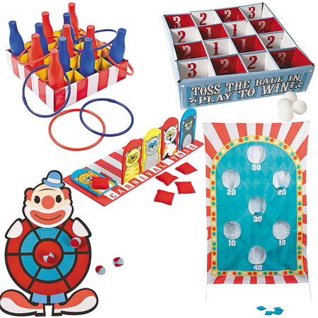 Carnival Game Kit - 5 Games, Toys, Party Supplies, 53 Pieces