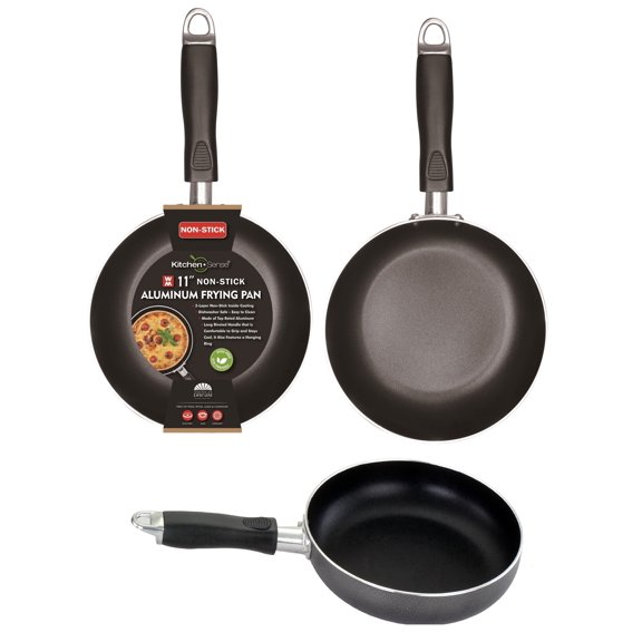 American Dream Home Goods 11-Inch Non Stick Pan, Aluminum Frying Pan with Stay-Cool Handle, Black
