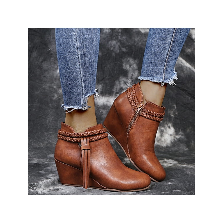 Pointed cheap wedge booties