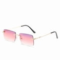 thumbnail image 5 of Square Glasses For Men And Women Frameless With Metal Frame AC Lens Retro Sun Glasses Ideal For Driving Travel, 5 of 7