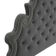 thumbnail image 5 of Modway Gwyneth Performance Velvet Queen Platform Bed in Charcoal, 5 of 10