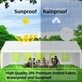 thumbnail image 4 of TROPOW 17 x 33 FT Outdoor Party Tent Canopy Wedding Patio Camping Gazebo Shelter Pavilion Cater Wedding BBQ Events Tent w/Removable Sidewalls & 3 Storage Bags, White, 4 of 7