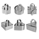 thumbnail image 1 of Juego de 6 moldes para anillos de pastel, molde redondo de acero inoxidable de 3 pulgadas para mousse de postre con anillos de cocina empujadores y levantadores, molde para tartar, 1 of 5