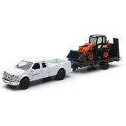 New Ray 1/43 Chevy Pickup and Trailer with Kubota R630 Small Wheel Loader SS-34233