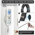 thumbnail image 2 of 2-Pack Magnetic Remote Control Holders with Spring Ropes - Safely Secure Remotes & Small Items, Wall-Mount with Adhesive, Anti-Loss, Rapid Adsorption, Extendable Spring (Black 43 inch, 2 Pack), 2 of 4