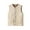 Beige, variant on Womens Plus Size Fleece Vest Sleeveless Lightweight Soft Sherpa Buttons Front Gilet Casual Fall Winter Warm Comfy Jacket with Pockets