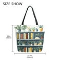 thumbnail image 5 of FORMRS Womens Canvas Tote Bag with Zipper Inner Pocket Shoulder Handbag, White Shelf, 5 of 7