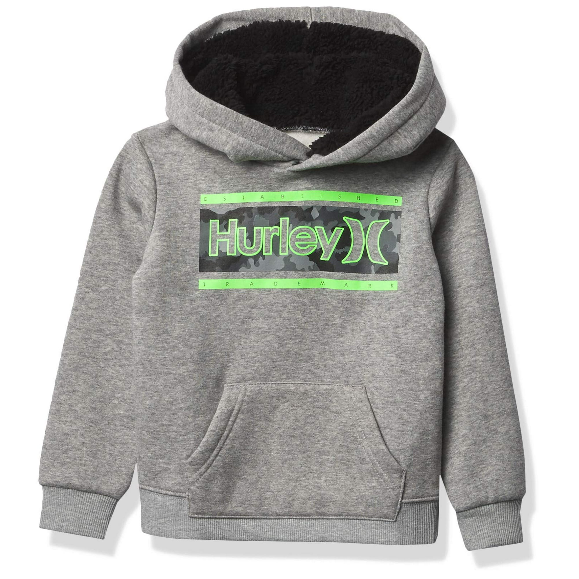 Hurley Kids Boys One and Only Pullover Hoodie Dark Grey Heather SM 8 Big Kids Walmart
