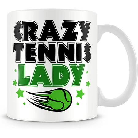 

Gift Mug for Female Tennis Player - Crazy Tennis Lady