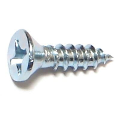 

#10 x 3/4 Zinc Plated Steel Phillips Flat Head Wood Screws WSFS-296