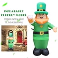 thumbnail image 4 of Kearding Leprechaun inflable gigante de 8 pies para el Día de San Patricio con luz LED que sostiene cerveza para divertirse al aire libre en el patio de Almacenamiento y organización del hogar Kearding HA023749-00, 4 of 6