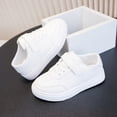 thumbnail image 5 of ZHOGXU Toddler Kids Girls Boys Sneakers Non Slip Flat Sole Soft Sole Solid Color Lightweight Breathable Walking Shoes For Casual Daily Wear,White,12-15 Months, 5 of 9
