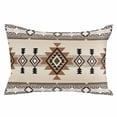 thumbnail image 2 of Southwest Throw Pillow Cover, Pillowcase Protectors with Zipper, Breathable Decorative Lumbar Pillow Case Cover, Brown Bohemian Abstract American Aztec Pillow Shams for Couch Sofa 12x20Inch, 2 of 8