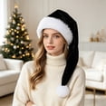 thumbnail image 6 of Long Christmas Hat 27.5 inch, Super Soft Plush Santa Hat for Adults Little Oness Warm Cozy Xmas Holiday Party Costume Family Gathering Photo Props Decor, 6 of 6