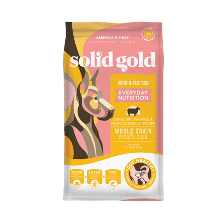 Solid Gold Hund-N-Flocken Holistic Adult Dry Dog Food, Lamb, 12lb.