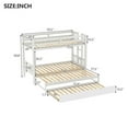 thumbnail image 6 of Triple Tree Kids Modern Wood Twin Over King Bunk Bed with Trundle, White, 6 of 6