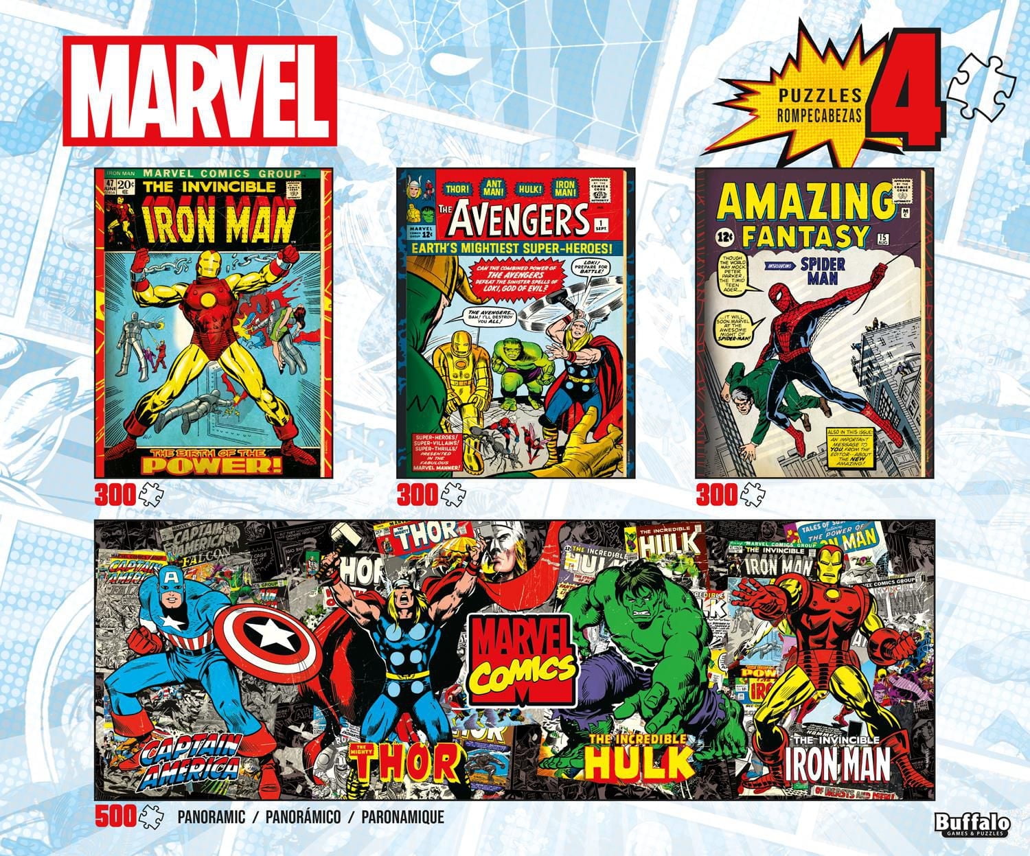 Buffalo Games - Marvel Comics - Multipack Jigsaw Puzzle